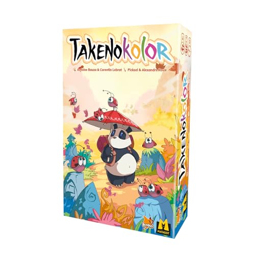 Asmodee Matagot Takenokolor – Gesellschaftsspiel – Spiel für Kinder, Erwachsene und Familie – Malspiel – ab 8 Jahren – 2 bis 4 Spieler – 20 Minuten – französische Version von Asmodee