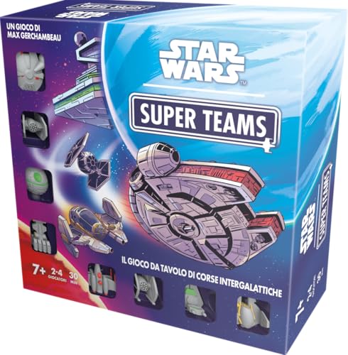Asmodee Star Wars Super Teams Space Rennen Brettspiel für 2-4 Spieler ab 7 Jahren, Kartenspiel mit Miniaturen 30 Minuten, Italienische Version Asmodee Star Wars Super Teams Space Rennen Brettspiel für 2-4 Spieler ab 7 Jahren, Kartenspiel mit Miniaturen 30 Minuten, Italienische Version von Asmodee