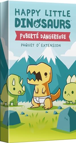 Asmodee TeeTurtle – Happy Little Dinosaurs – Erweiterung: Gefährliche Pubertät – Gesellschaftsspiele – Kartenspiele – Spiele für Erwachsene und Kinder ab 8 Jahren – 2 bis 4 Spieler – französische von Asmodee