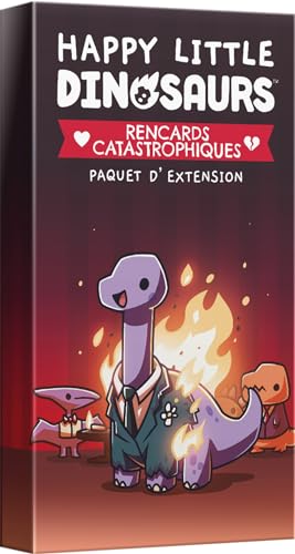 Asmodee - TeeTurtle - Happy Little Dinosaurs: Katastrophische Rencards - Gesellschaftsspiele - Kartenspiele - Spiele für Erwachsene und Kinder ab 8 Jahren - 2 bis 4 Spieler - Französische Version von Asmodee