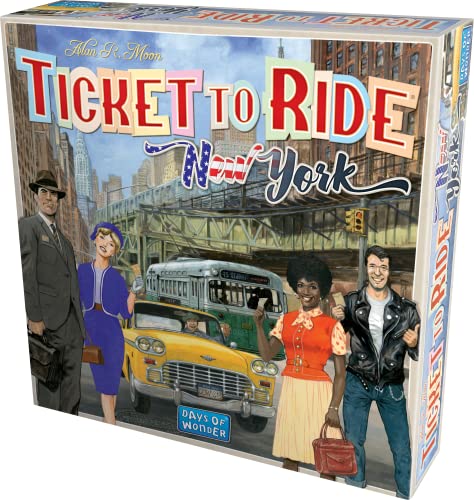 Asmodee - Ticket to Ride New York - Brettspiel - Reise durch die Sehenswürdigkeiten von New York - für Familien und Fans - 2-4 Spieler, 8+ Jahre, 10-15 Minuten, italienische Ausgabe von Asmodee