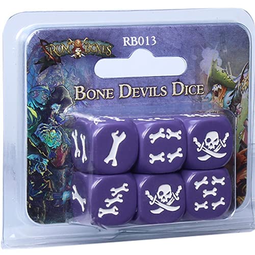 Asmodee – UBIRAB13 – Rum and Bones – Würfelset mit Totenkopf- und Knochenmotiv (französisch) von Asmodee