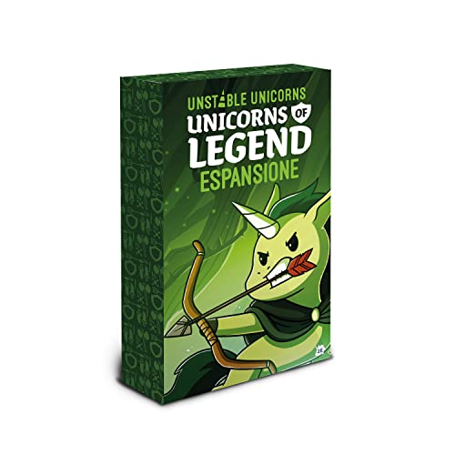 Asmodee - Unstable Unicorns: Unicorns of Legend, Erweiterung Kartenspiel, Ausgabe auf Italienisch von Asmodee