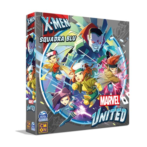 Asmodee - X-Men United: Blaues Team - Erweiterung des Brettspiels, italienische Ausgabe von Asmodee