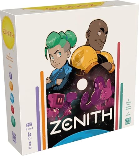 Asmodee Zenith – Gesellschaftsspiele – Strategiespiel für 2 oder 4 Spieler – Übernehmen Sie die Kontrolle über die Planeten, um das Spiel zu gewinnen, 30 Minuten – auf Französisch – Playpunk Studio von Asmodee