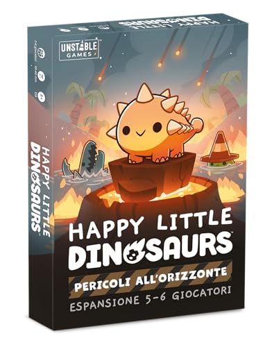 Asmodee: Happy Little Dinosaurs: Gefahren am Horizont, 8+ Jahre, 2-6 Spieler, italienische Ausgabe von Asmodee