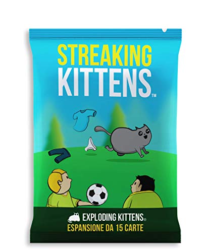 Asmodee: Streaking Kittens, Erweiterung Kartenspiel, Exploding Kittens, Edition auf Italienisch von Asmodee