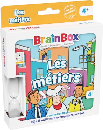 BRAINBOX Pocket - Berufe – Kartenspiel zur Erinnerung und Beobachtung – schnelles Familienspiel für Kinder ab 4 Jahren – Lernen mit Spaß – Taschen-Edition – 1 Spieler + – 10 Minuten – französische BRAINBOX Pocket - Berufe – Kartenspiel zur Erinnerung und Beobachtung – schnelles Familienspiel für Kinder ab 4 Jahren – Lernen mit Spaß – Taschen-Edition – 1 Spieler + – 10 Minuten – französische von Asmodee