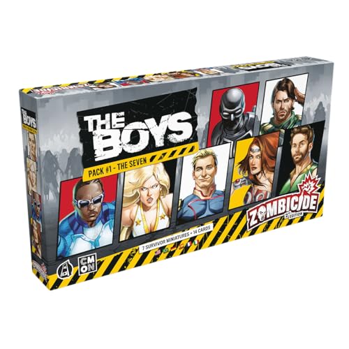 CMON, Zombicide 2. Edition – The Boys Pack 1: The Seven, Miniaturen-Erweiterung, Kennerspiel, Dungeon Crawler, 1-6 Spieler, Ab 14+ Jahren, 60 Minuten, Deutsch, Mehrsprachig von Asmodee