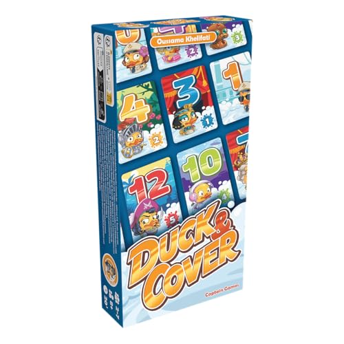 Captain Games, Duck and Cover, Familienspiel, Kartenspiel, 2-7 Spieler, ab 8 Plus Jahren, 20 Minuten, Deutsch von Asmodee