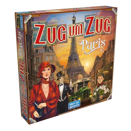 Days of Wonder, Zug um Zug: Paris, Familienspiel, Brettspiel, 2-4 Spieler, Ab 8+ Jahren, 10-15 Minuten, Deutsch, Mehrfarbig, Bunt von Asmodee