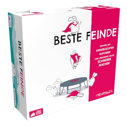 Exploding Kittens, Beste Feinde, Partyspiel, Deduktionsspiel, 2+ Spieler, Ab 10+ Jahren, 20 Minuten, Deutsch, Mehrfarbig, Bunt von Asmodee