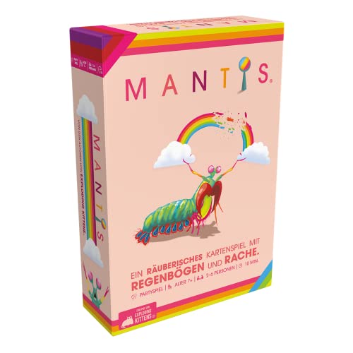 Exploding Kittens, Mantis, Partyspiel, Kartenspiel, 2-6 Spieler, Ab 7+ Jahren, 10 Minuten, Deutsch, Mehrfarbig, Bunt von Asmodee