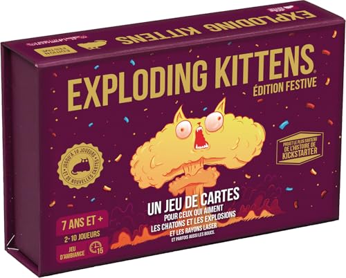 Jeu d'ambiance Asmodee Exploding Kittens Party Pack Edition von Asmodee