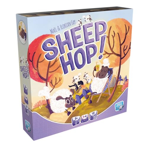 Space Cow, Sheep Hop!, Kinderspiel, Brettspiel, 1-4 Spieler, Ab 5+ Jahren, 15 Minuten, Deutsch von Asmodee