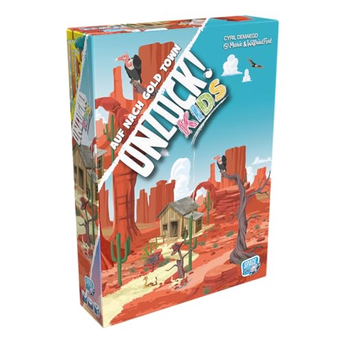 Space Cow, Unlock! Kids – Auf nach Gold Town, Kinderspiel, Rätselspiel, 1-4 Spieler, Ab 6+ Jahren, 20 Minuten, Deutsch von Asmodee