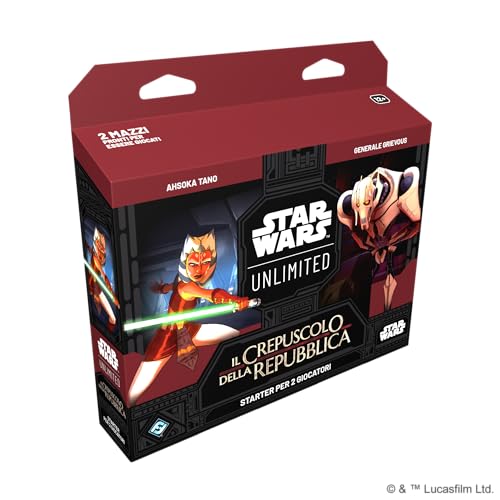 Star Wars: Unlimited TCG Dämmerung der Republik Starter Set - Meistere die Klonkriege! Sammelkartenspiel für Kinder und Erwachsene, 12+ Jahre, 2 Spieler, 20 Minuten Spieldauer von Asmodee