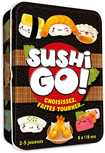 Asmodee - Sushi GO! - Gourmand Kartenspiel für Kinder ab 8 Jahren - Gesellschaftsspiel und Stimmungsspiel König der Sushi - kleines Format Reisespiel - 2 bis 5 Spieler - 15 Minuten - französische von Asmodee