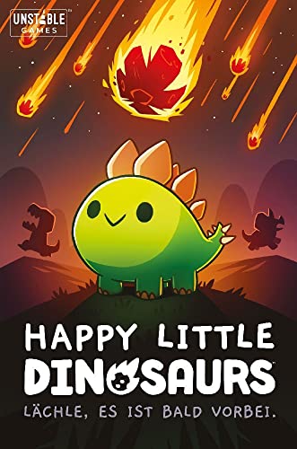 Unstable Games, Happy Little Dinosaurs, Grundspiel, Partyspiel, Kartenspiel, 2-4 Spieler, Ab 8+ Jahren, 30-60 Minuten, Deutsch, Mehrfarbig, Bunt von Asmodee