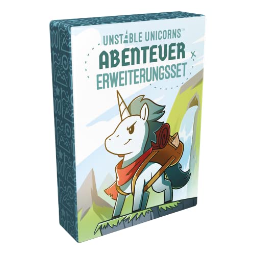 Unstable Games, Unstable Unicorns – Abenteuer, Erweiterung, Partyspiel, Kartenspiel, 2-8 Spieler, Ab 8+ Jahren, 30-60 Minuten, Deutsch, Mehrfarbig, bunt von Unstable Games