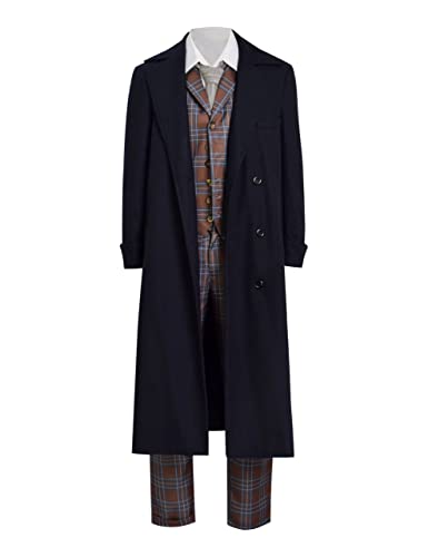 Asnoxuzi Erwachsene 14th Doctor Cosplay Kostüm Mens Fourteenth Doctor David Tennant Cosplay Mantel (Fullset, Medium) von Asnoxuzi