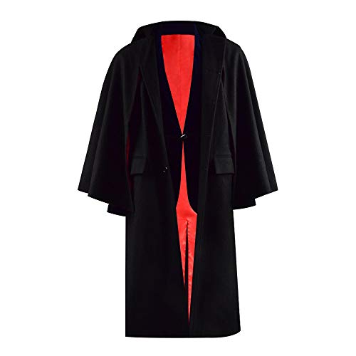 Asnoxuzi Erwachsene Männer Doktor Serie Die 3. Dr Cosplay Cape Mantel und Mantel Kostüm Outfit (Black-1, Custom Made) von Asnoxuzi