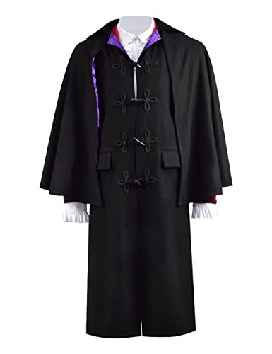 Asnoxuzi Erwachsene Männer Doktor Serie Die 3. Dr Cosplay Cape Mantel und Mantel Kostüm Outfit (Black-2, Custom Made) von Asnoxuzi