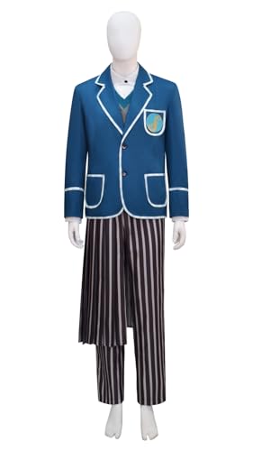 Asnoxuzi Erwachsene Prinz Fiyero Kostüm Herren Zauberer Fiyero Tigelaar Cosplay Outfit Herren Sailor Uniform (Blue, 2XL) von Asnoxuzi