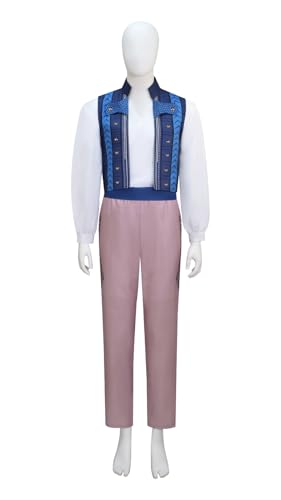 Asnoxuzi Erwachsene Prinz Fiyero Kostüm Herren Zauberer Fiyero Tigelaar Cosplay Outfit Herren Sailor Uniform (White, 2XL) von Asnoxuzi