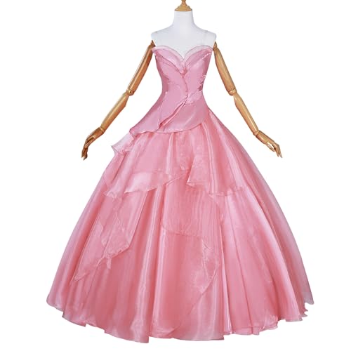 Asnoxuzi Frauen Glinda Cosplay Kleid Glinda Gute Hexe Kostüm Erwachsene Elphaba Hexe Cosplay Kostüm (Rosa 2, Mittel) von Asnoxuzi