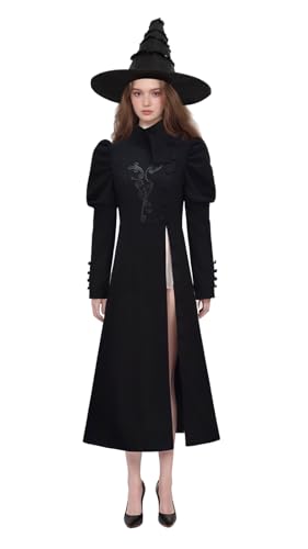 Asnoxuzi Frauen Glinda Cosplay Kleid Glinda Gute Hexe Kostüm Erwachsene Elphaba Hexe Cosplay Kostüm (Schwarz 1, X-Large) von Asnoxuzi