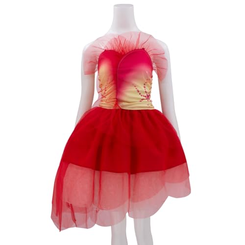 Asnoxuzi Glinda Kostüm Frauen Glinda Cosplay Gute Hexe Erwachsene Halloween Karneval Glinda Rose Kleid Kostüm (Red, Small) von Asnoxuzi