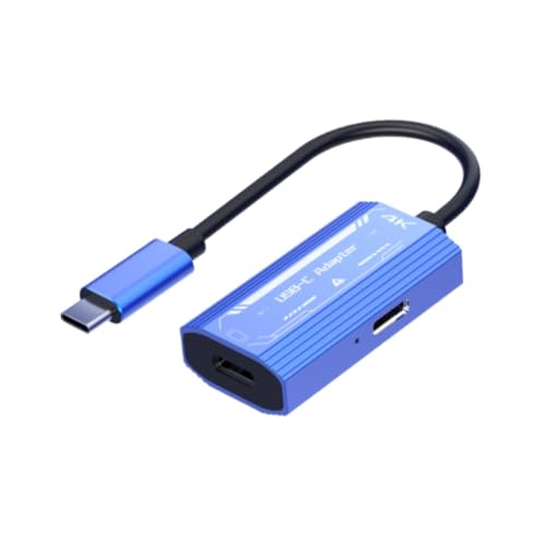 AsrMyjcx USB C auf AR-Brillenadapter, Plug-and-Play, Aluminiumlegierungsschale, 4K@60Hz, professionell, mit Ladeanschluss, tragbar für PC und Laptop von AsrMyjcx