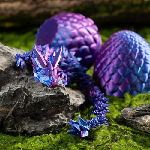 Asslye 3D Drachen Figuren Deko, 3D Gedruckte Drache Spielzeug Kinder, Flexibles Chinesischer Drache Figur, Bewegliche Loong Drache Chinesische Deko zum Jahr des Drachen 2024 von Asslye