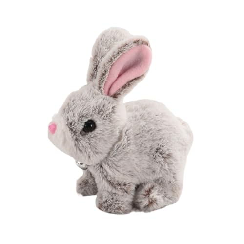 Interaktives Kaninchen Spielzeug, Hüpfendes Kaninchen, Osterhase, Hasen Kuscheltiere Klein, Geräusche Macht und Dessen Ohren und Nase Sich Bewegen, Plüschhase für Ostern Weihnachtstag Geschenke von Asslye