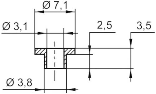 Assmann WSW V5357 Isolierbuchse Außen-Durchmesser: 7.1 mm, 3.8mm Innen-Durchmesser: 3.1mm von Assmann WSW