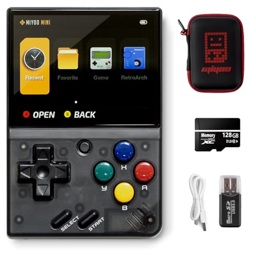 Game Console for Miyoo Mini V4 Handheld-Videospielkonsole, 2,8-Zoll-IPS-Bildschirm Retro-Video mit 128 GB Karte und 11000 + Spielen, eingebautes Open-Source-System Tragbare Retro-Spielekonsole von Astarama