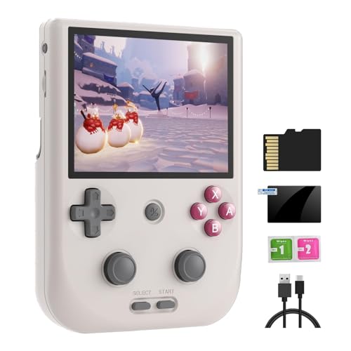 RG405V Retro Handspielkonsole, 4-Zoll IPS Touchscreen Android 12 System Game Player, integrierte 128G-TF-Karte, 3154 Spiele, 5500-mAh-Akku, Unterstützt 5G WiFi Bluetooth 5.0 (Grau, 128G) von Astarama