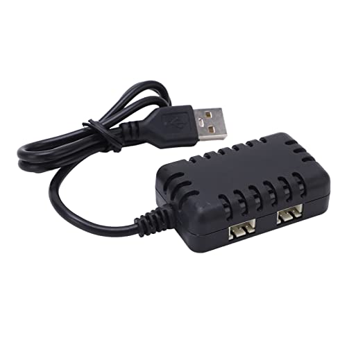 USB-Balancer-Ladegerät, 2-in-1-Schwarzes RC-LiPo-Ladegerät 7,4 V Multischutz Kunststoff Effizientes Laden für RC-Boote von Astibym