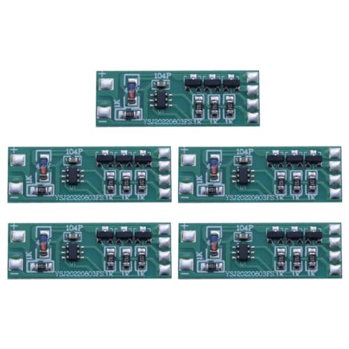 Asttenno 5 Stück 3-12 V Blinkendes LED-Lichtmodul, Rot, Blau, Paar, Blinkend, Geeignet für Auto-Modell, Fahrrad, Elektrofahrzeug, Sicherheitslicht. von Asttenno