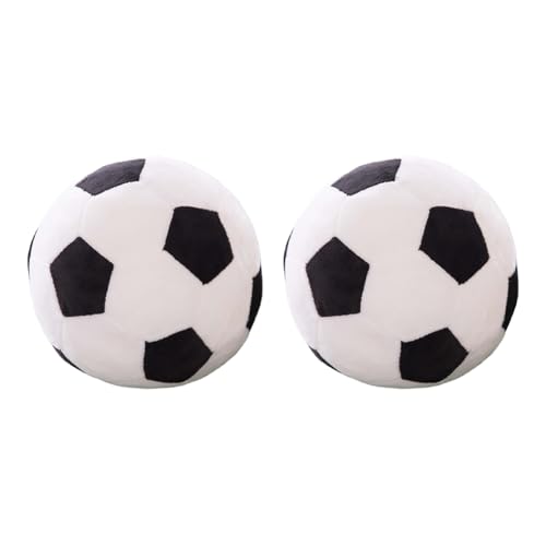 Asudaro 22CM 2 Stück Fußball-Plüschtiere Gefüllte Puppe Fußballspielzeug Fußballpuppe für Kinder Fußballkissen Flauschige und weiche Spiele Indoor-Fußball Geburtstag von Asudaro