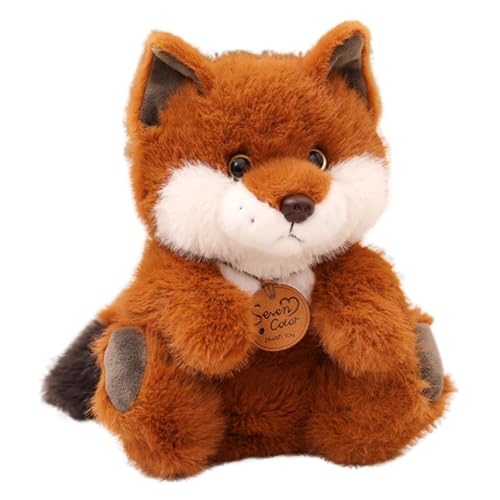 Asudaro 26CM Kuscheltier Fuchs, Fuchs Plüschtier Fuchs Kuscheltier Tiere Plüschtier Orange kleine Fuchspuppe Kleiner sitzender Dicker Fuchs von Asudaro