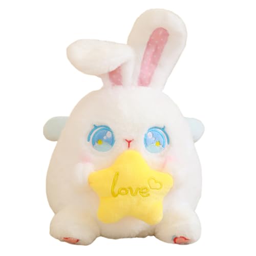 Asudaro 35CM /45CM Hase Plüschtier,Plüschtier-Hase - Kinder-Kuscheltier Kleines weißes Kaninchen-Plüschtier kleine Kaninchenpuppe Stoffpuppe Schurkenkaninchen Kissen Mädchen süßes Plüschtier von Asudaro