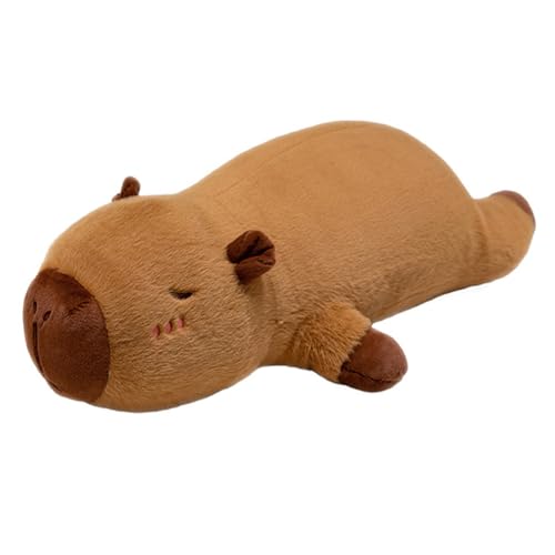 Asudaro 60cm/80cm/100cm Plüsch Capybara, Simulation Capybara Plüschtier Liegendes Capybara Capybara Kissen Langes Kissen Plüschtier Liegendes Capybara Kissen,Capybara Kuscheltier von Asudaro