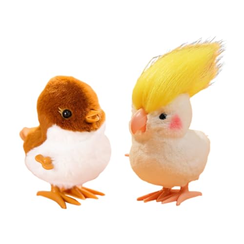 Asudaro 6cm x 8cm x 9cm Kinder Aufziehspielzeug, 1/2/6 Stücke Huhn Papagei Ente Spatz Aufziehspielzeug Niedliche Cartoon Soft Toy Weihnachten Aufziehspielzeug Ostern Aufziehspielzeug von Asudaro