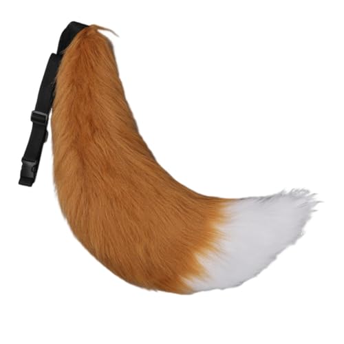 Asudaro Biest Wolf Fuchs Cosplay Schwanz Halloween Kunstpelz Fuchsschwanz für Halloween Party Kostüm Cosplay verkleiden Tier Tails von Asudaro