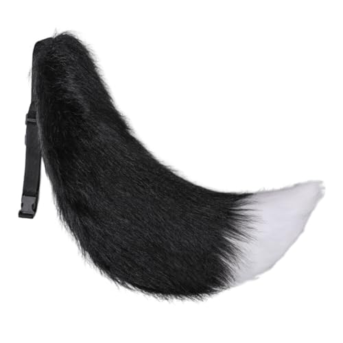 Asudaro Biest Wolf Fuchs Cosplay Schwanz Pelztier Fuchs Hund Wolf Schwanz für Halloween Ostern Kostüm Cosplay von Asudaro