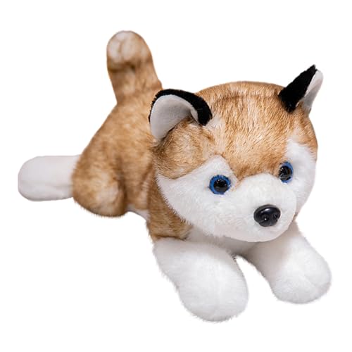 Asudaro Cartoon Plüschtier,Husky-Puppe,Flauschiges Plüschtier,Kuscheltier Superweich,Plüschkissen Tier Spielzeug,Geschenke für Kuscheltierliebhaber,50cm(braun) von Asudaro