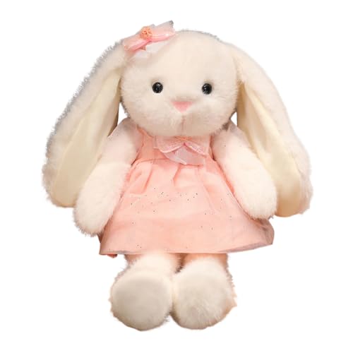 Asudaro Cartoon Plüschtier,Prinzessin-Kaninchen-Puppe,Flauschiges Plüschtier,Kuscheltier Superweich,Plüschkissen Tier Spielzeug,Geschenke für Kuscheltierliebhaber,45cm(rosa) von Asudaro