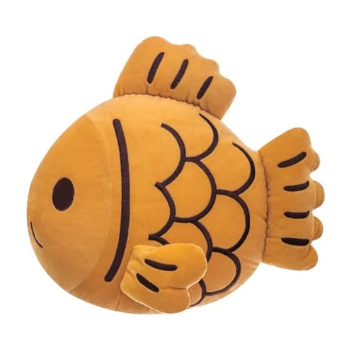 Asudaro Flauschiges Plüschtier,Cartoon-Taiyaki-Kissen,Kuscheltier Superweich mit großen Glitzeraugen,Plüschkissen Tier Spielzeug,Stofftier,für Kinder Mädchen Jungen,Gelb(30cm) von Asudaro